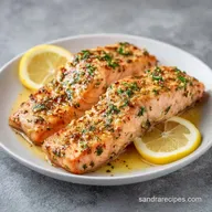 Baked Lemon Garlic Salmon for 4 Servings