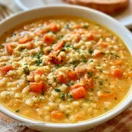 Chicken Pastina Soup with Egg: Silky