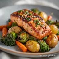Sheet Pan Salmon Veggies for 4 Servings