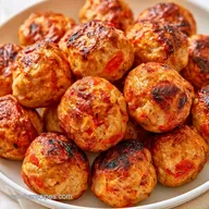 Baked Spicy Pepper Turkey Meatballs
