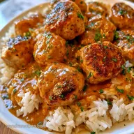 Turkey Meatballs and Rice for 6 Servings