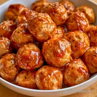 Juicy Turkey Meatballs in Sweet Black Pepper Sauce