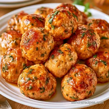 Baked Basil Turkey Meatballs in 35 Min Recipe Card