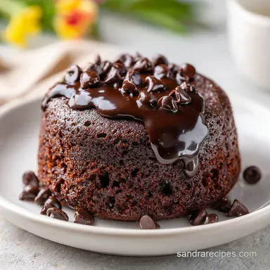 Brownie Mug Cake with Chocolate Chips in 2 Minutes: Fudgy