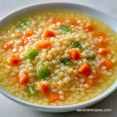 Chicken Pastina Soup for 4 Servings Recipe Card