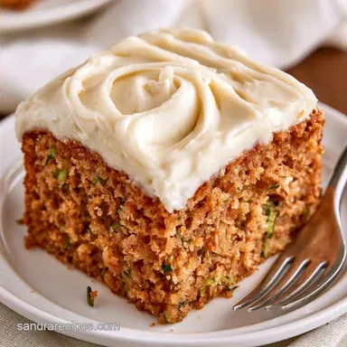 Cream Cheese Frosted Zucchini Cake Baked
