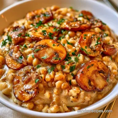 Creamy Mushroom Pastina: One-Pot Recipe Card