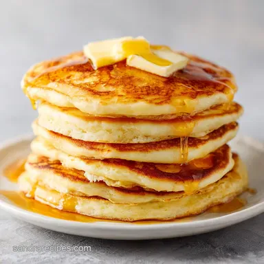 Easy Fluffy Pancakes From Scratch for 4 Recipe Card