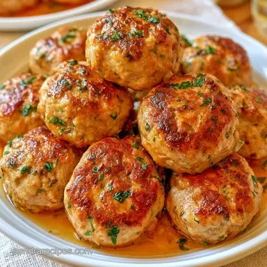 40-Minute Baked Turkey Meatballs Recipe Card
