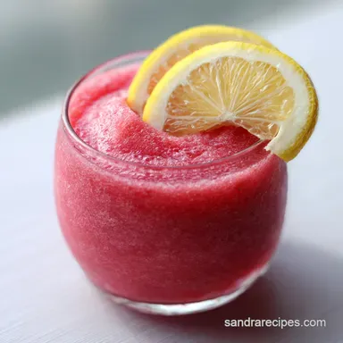 Frozen Strawberry Lemonade in 5 Minutes Recipe Card