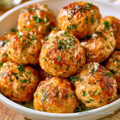 Garlic Herb Turkey Meatballs: Juicy