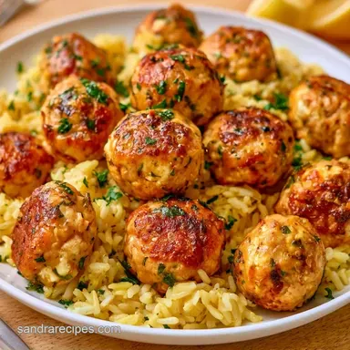 Greek Turkey Meatballs with Feta Cheese