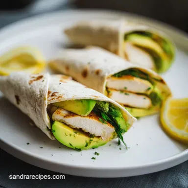 Chicken Avocado Wrap in 18 Minutes Recipe Card