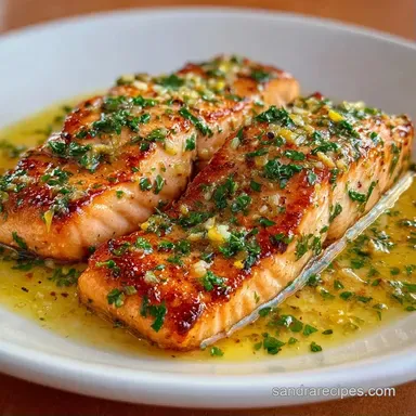 Lemon Butter Garlic Salmon in 20 Minutes Recipe Card