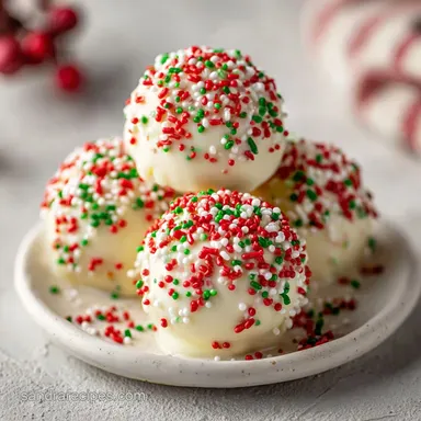 Christmas Tree Cake Truffles in 45 Minutes: Velvety Texture Recipe Card