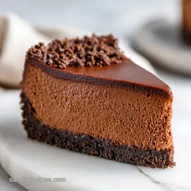 Easy No Bake Chocolate Cheesecake for 10