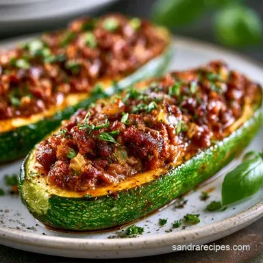 Quick Baked Zucchini Boats in 40 Minutes Recipe Card