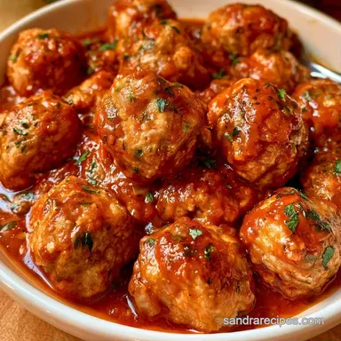Turkey Meatballs Marinara for 4 Servings Recipe Card