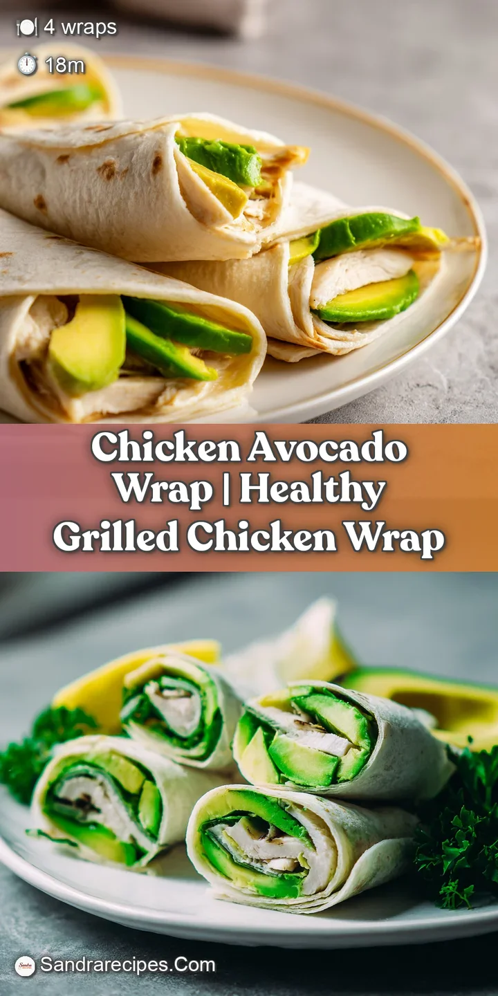 Macro view of creamy green avocado, charred chicken strips, and crisp lettuce tucked into a warm toasted wrap.