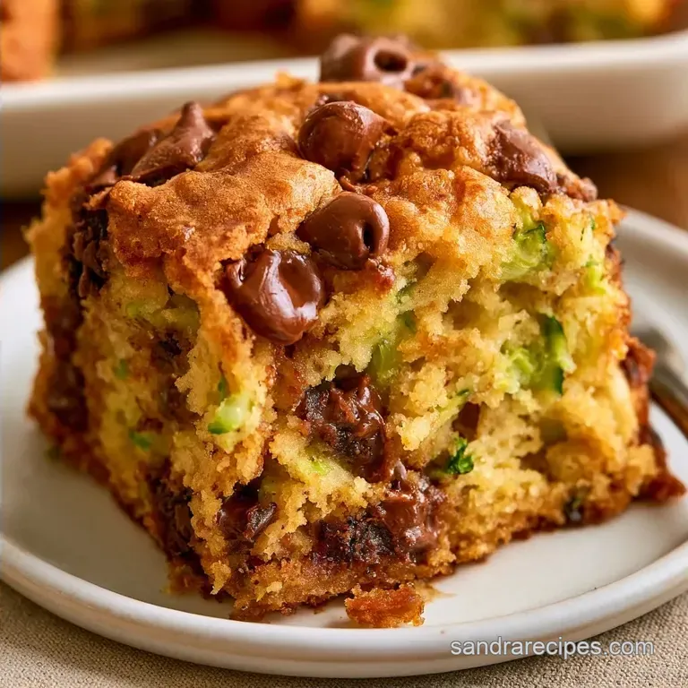 Tender Chocolate Chip Zucchini Cake