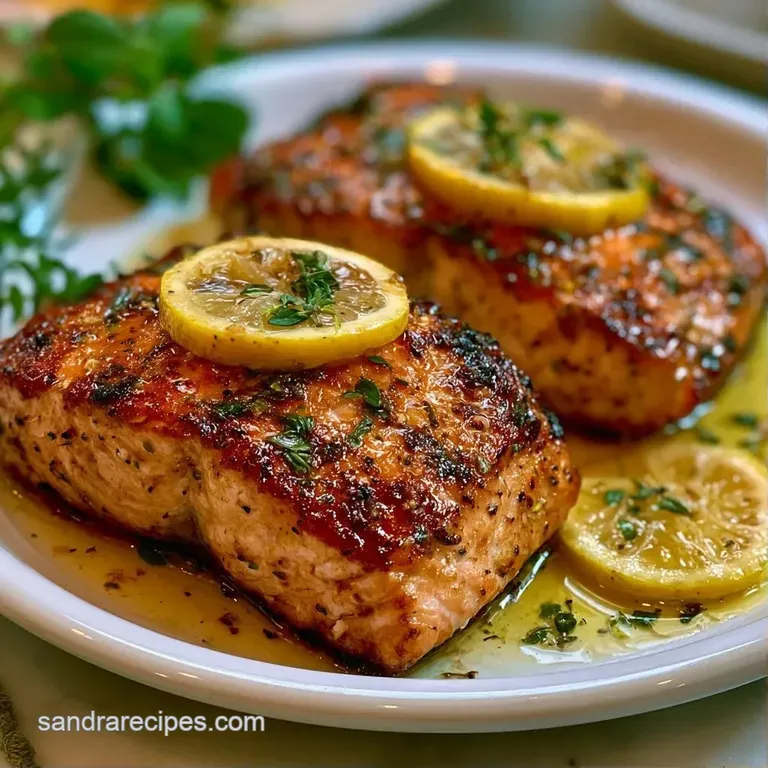 Seared salmon fillet paired with bright green asparagus and a wedge of lemon on a minimalist slate platter.