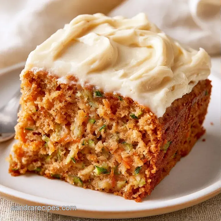 A slice of tender, moist cake topped with a thick swirl of creamy white frosting on a modern white ceramic plate.