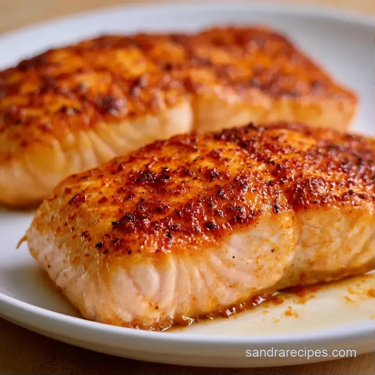 Perfectly seared pink fish fillet atop a bed of saut&eacute;ed greens, garnished with a bright lemon wedge and herbs.