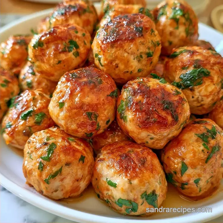 Juicy Food Processor Turkey Meatballs