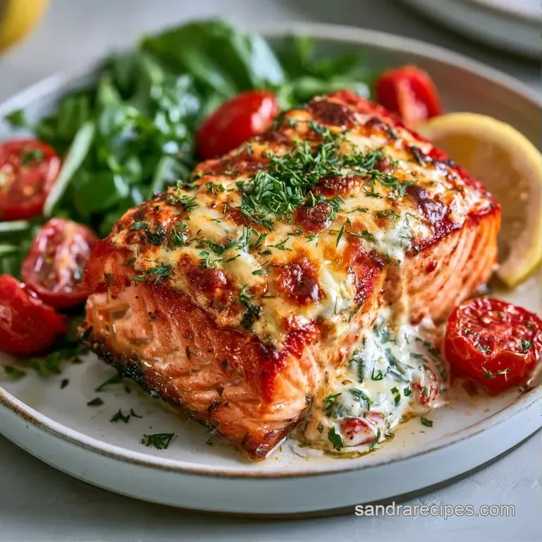 Vibrant orange fish fillets garnished with fresh cilantro and lemon wedges on a minimalist dark slate board.
