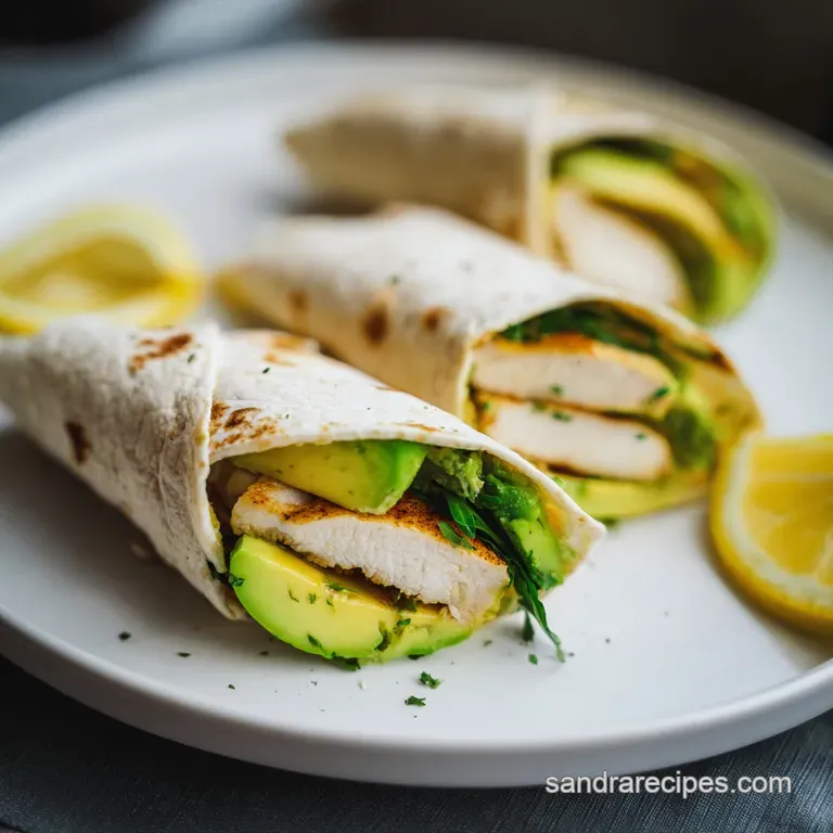 Sliced wraps angled on a wooden board, paired with colorful crisp veggie sticks and a creamy white dipping sauce.
