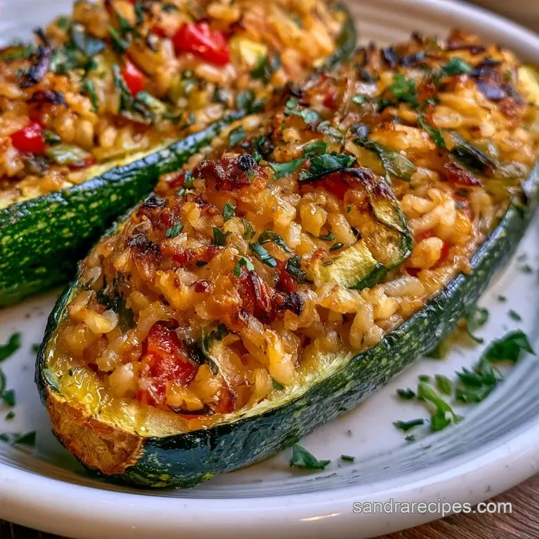 Mediterranean Stuffed Zucchini Boats