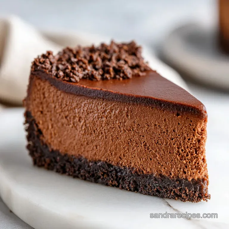 Easy No Bake Chocolate Cheesecake: Rich and Velvety