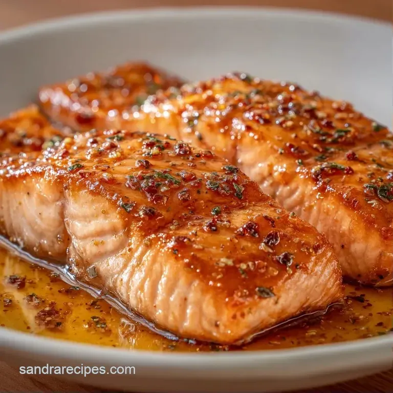 A perfectly cooked salmon fillet resting on a bed of steamed asparagus and quinoa with a drizzle of lemon butter.
