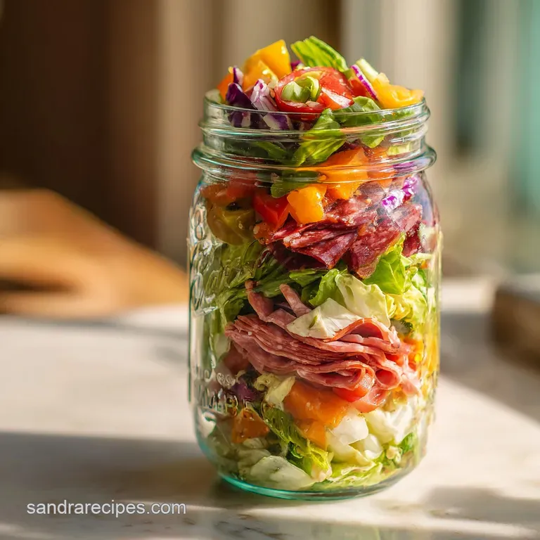 A row of clear glass jars displaying colorful layers of crisp vegetables and bright greens on a white surface.