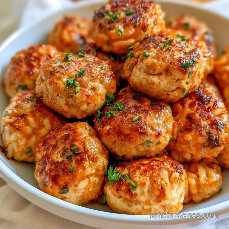 Turkey Rice Meatballs with Brown Rice