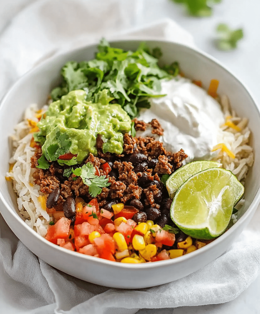 Easy Beef Burrito Bowl Recipe